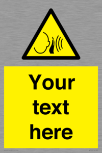 Custom warning sudden loud noise